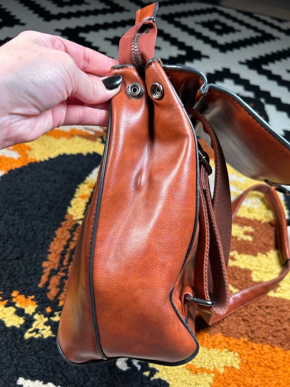 WINK KANGAROO, faux leather backpack!!